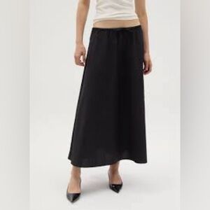 NWT whistles Chic Black Midi Skirt